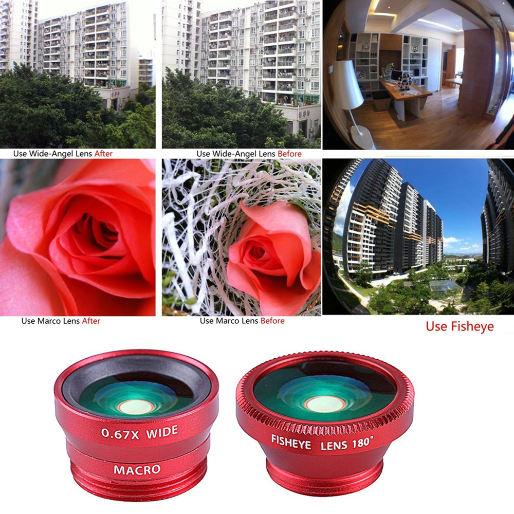 3 In 1 Universal Telephoto Lens Mobile Phone Camera Lens External Telescope