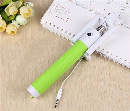 Mini Foldable Self Stick Handheld Wired Stick Monopod Self Artifact Groove Camera Para