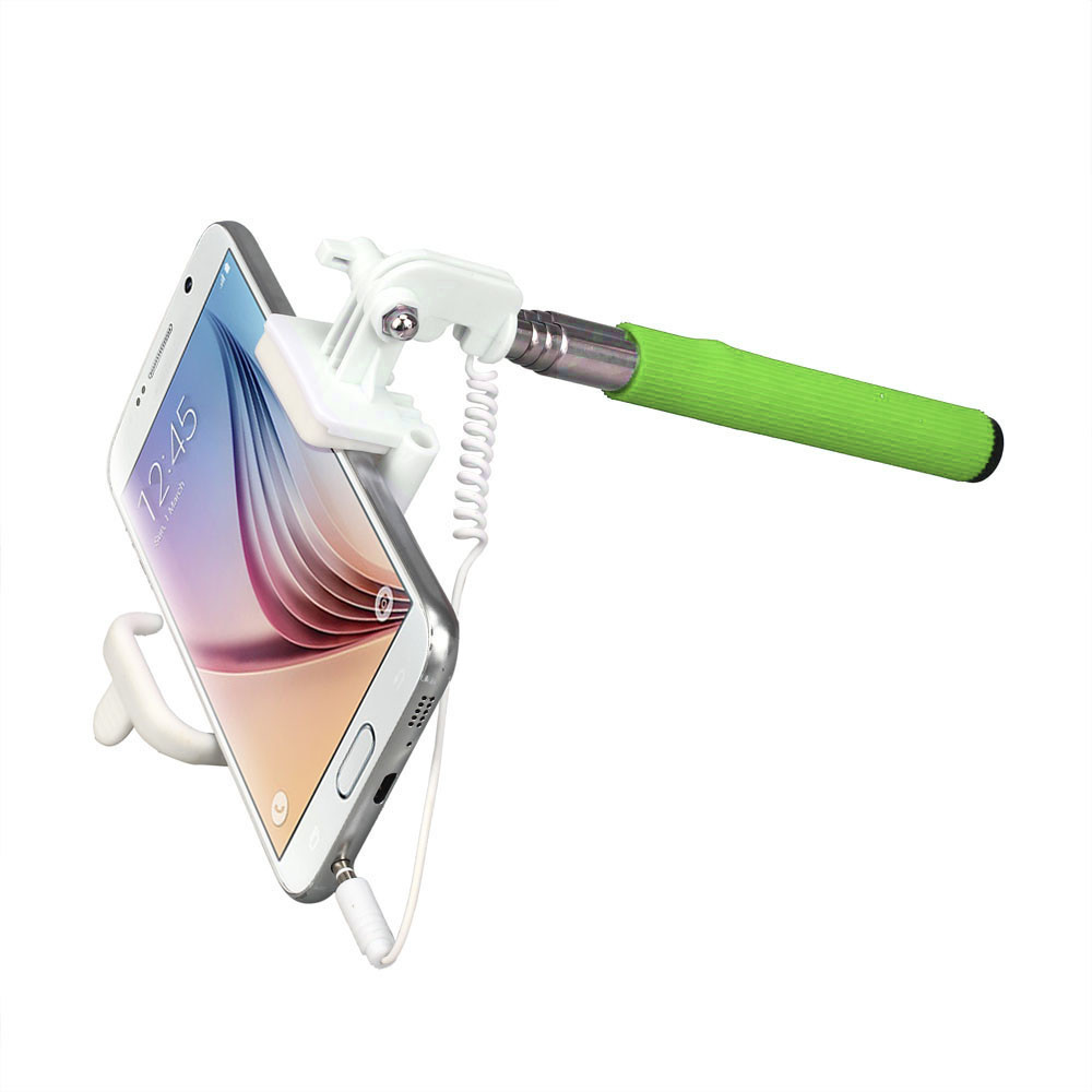 Mini Foldable Self Stick Handheld Wired Stick Monopod Self Artifact Groove Camera Para