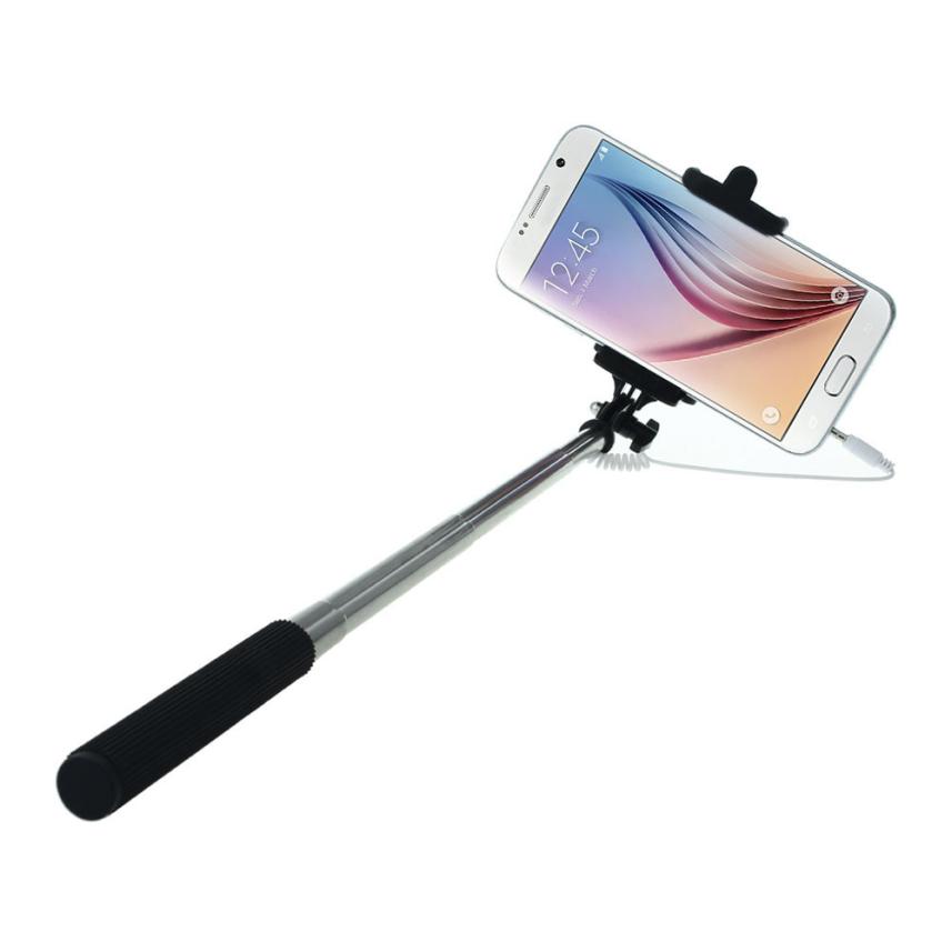 Mini Foldable Self Stick Handheld Wired Stick Monopod Self Artifact Groove Camera Para