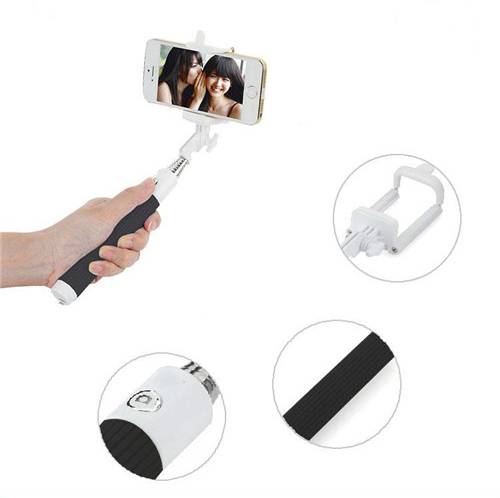 Mini Foldable Self Stick Handheld Wired Stick Monopod Self Artifact Groove Camera Para
