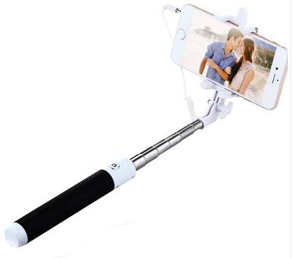 Mini Foldable Self Stick Handheld Wired Stick Monopod Self Artifact Groove Camera Para