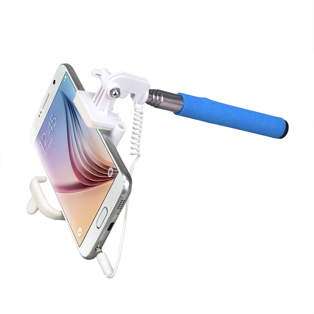 Universal Button Wired Handle Mini Phone Selfie Stick  Self-portrait Monopod