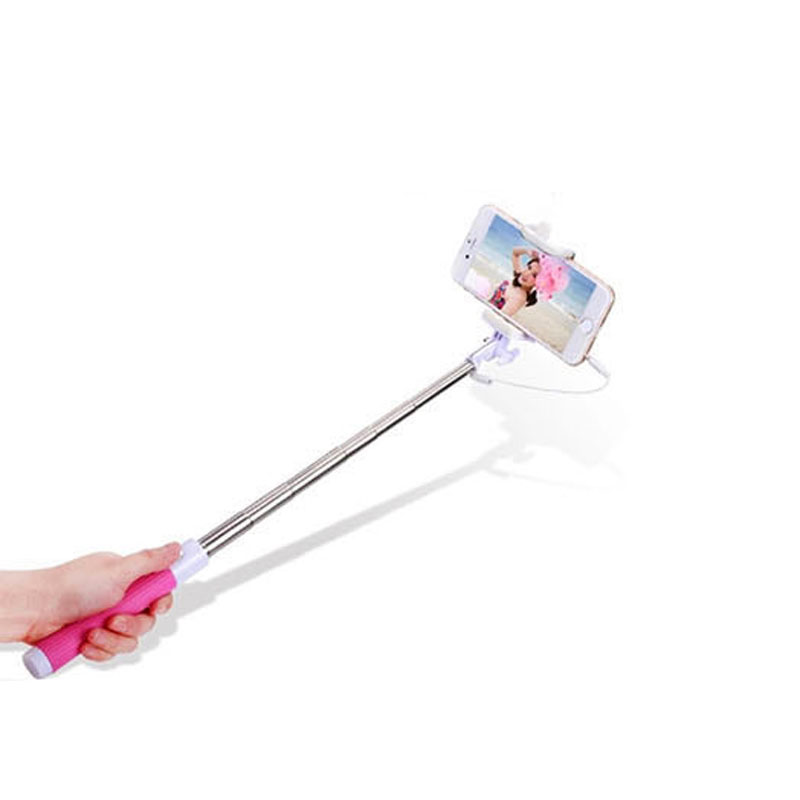 Universal Button Wired Handle Mini Phone Selfie Stick  Self-portrait Monopod