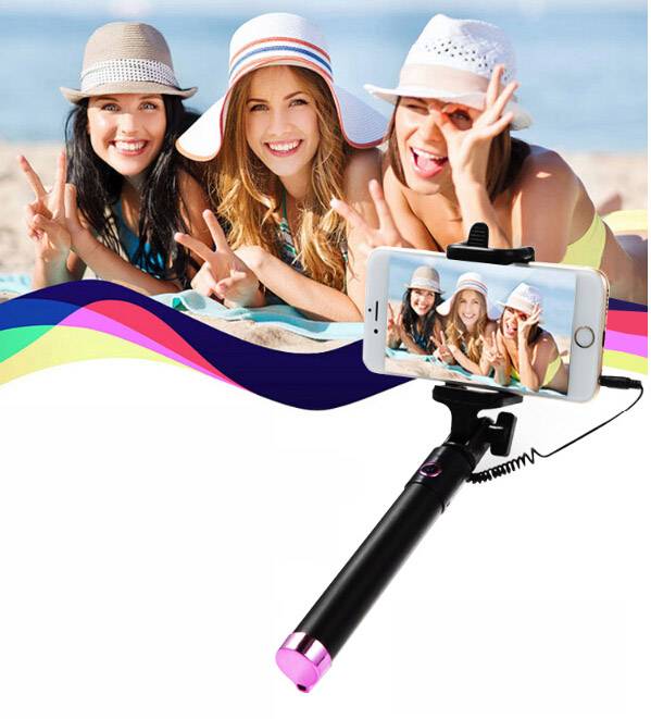 New Phone Selfie Sticks Extendable Handheld Self-portrait Holder Monopod Stick
