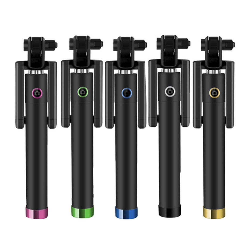 New 3.5 mm Extendable Handheld Rotatable Wired Selfie Stick for Smartphone