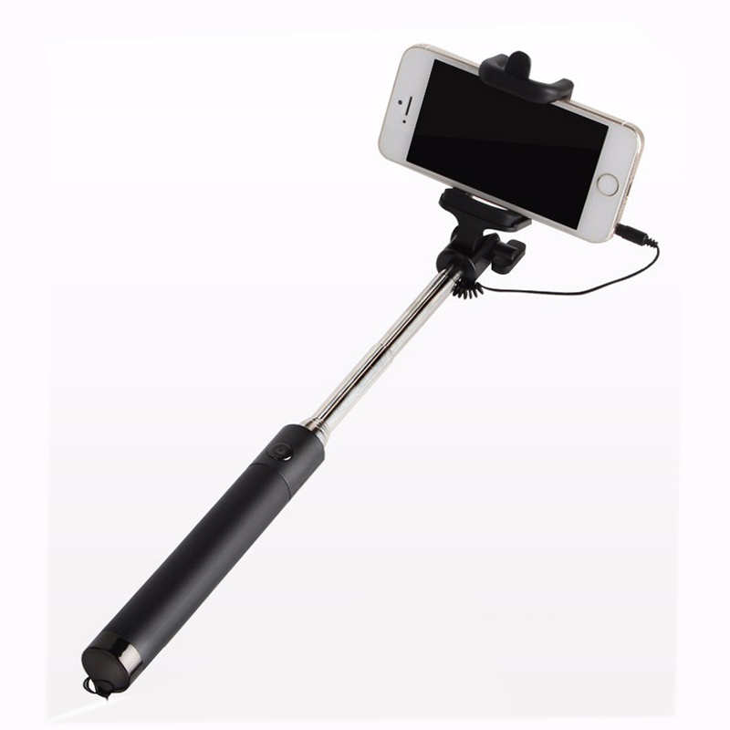 New 3.5 mm Extendable Handheld Rotatable Wired Selfie Stick for Smartphone