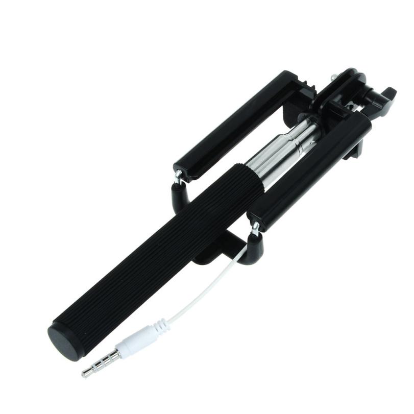 Universal Mobile Phone Mini Selfie Stick with Button Wired Handle Monopod