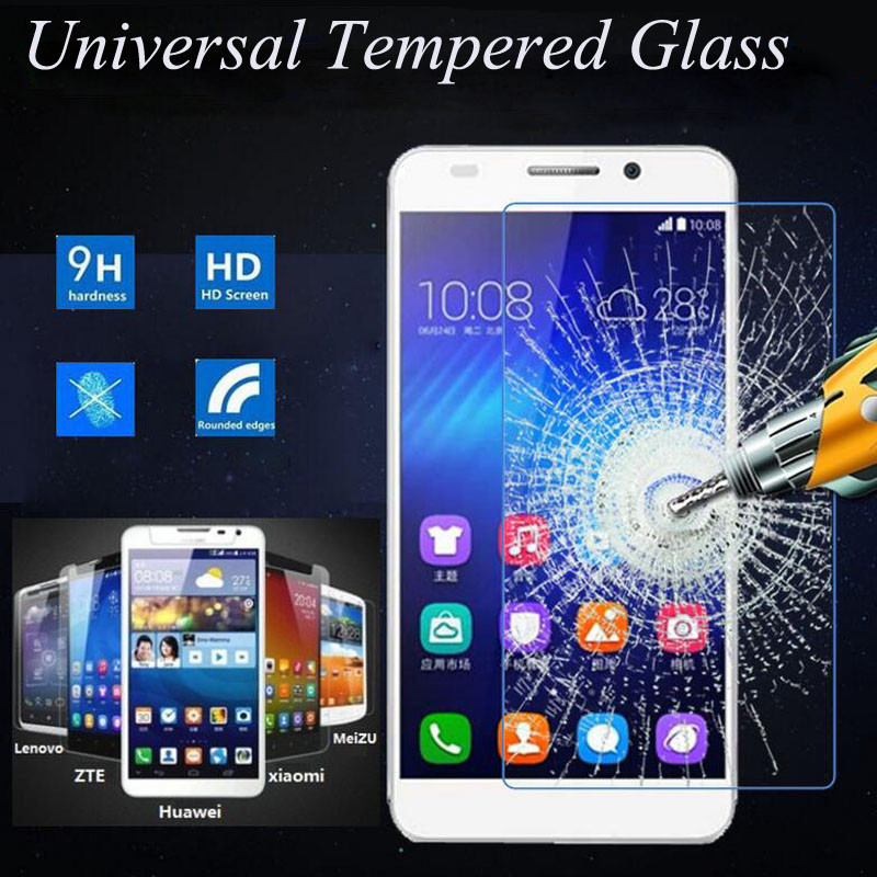 3pcs Universal 2.5D Phone Screen Cover Tempered Glass Screen Protector 4.5 4.7 5.0 5.3 5.5 inch