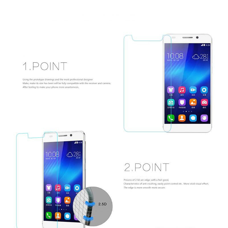 3pcs Universal 2.5D Phone Screen Cover Tempered Glass Screen Protector 4.5 4.7 5.0 5.3 5.5 inch