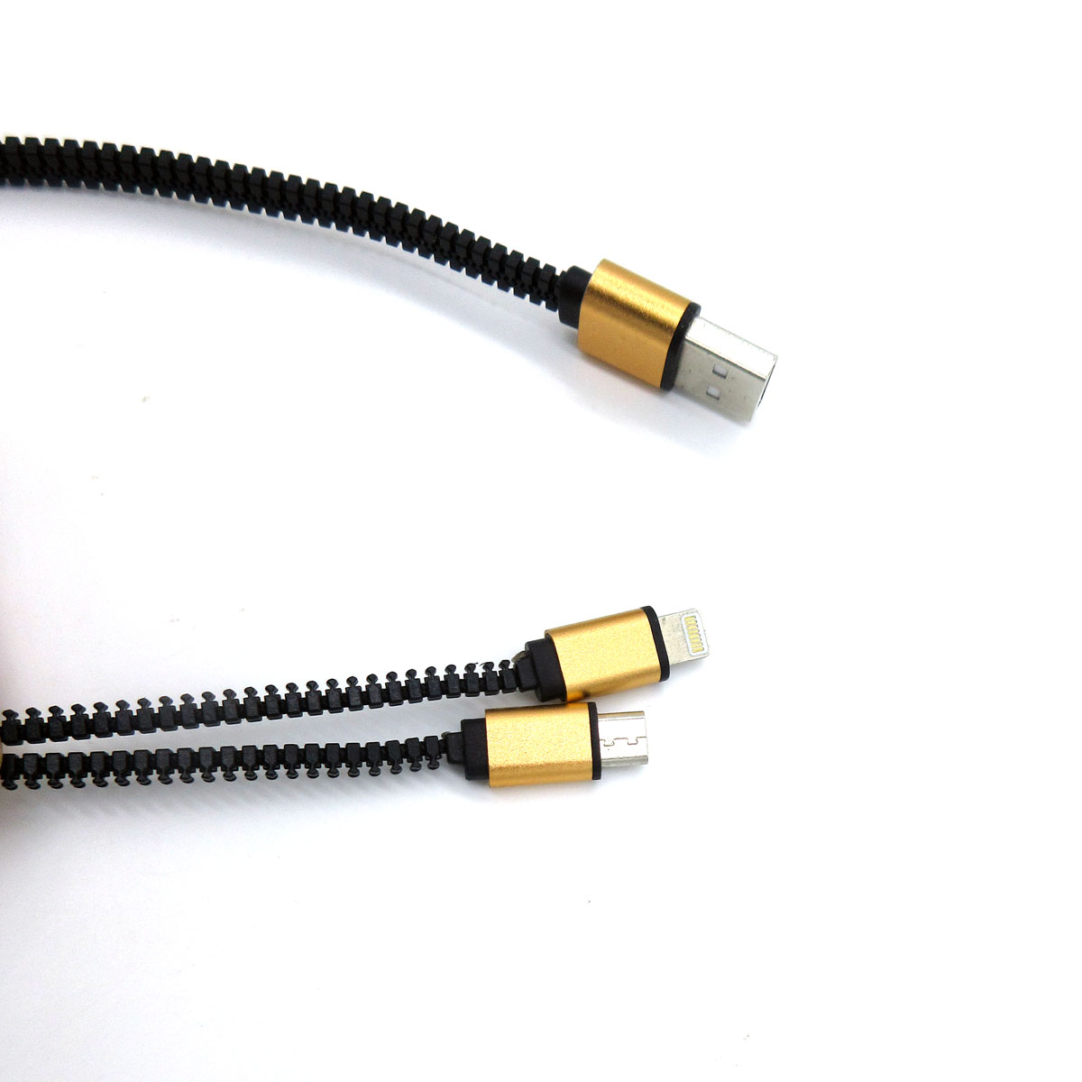 New 2 in 1 Phone Charging Portable Zipper Date Cable