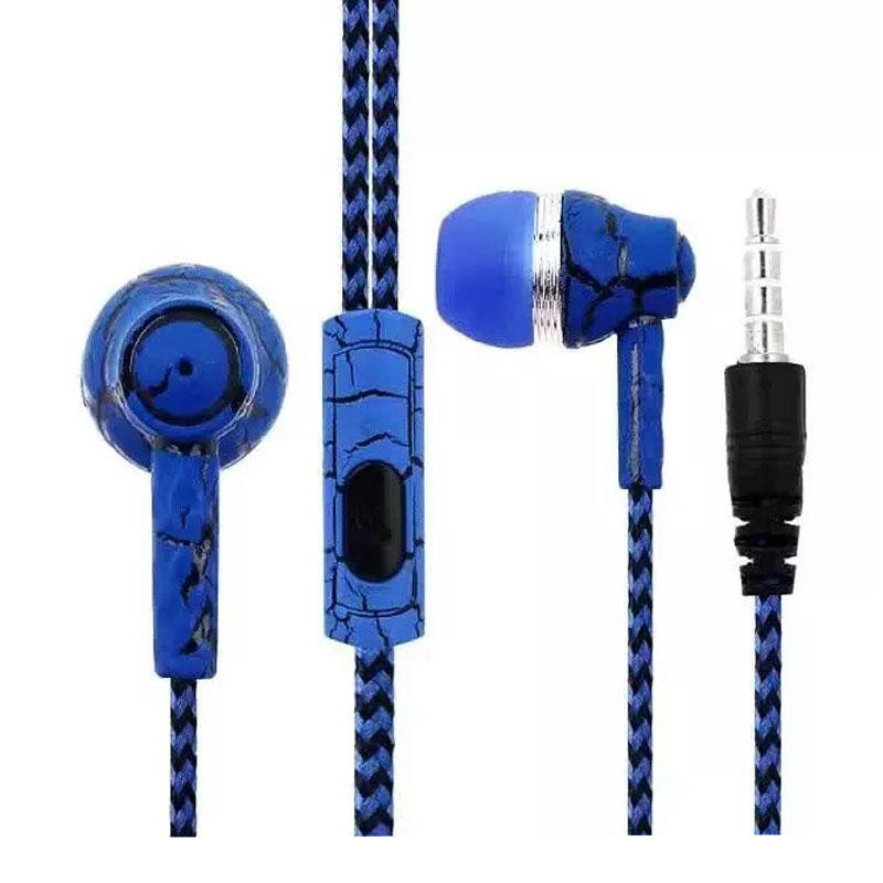 New Fashion Crack Wire Phone Earphone Stereo Music Earphone with Micro