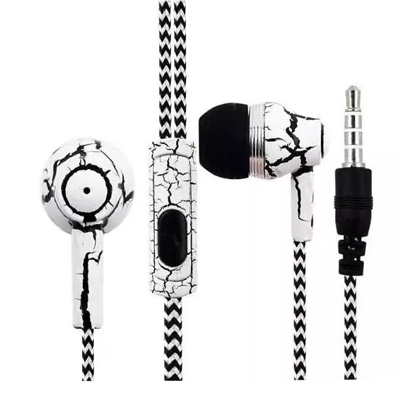 New Fashion Crack Wire Phone Earphone Stereo Music Earphone with Micro