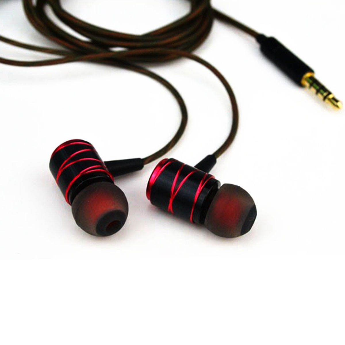 Metal Stereo Earbuds 3.5mm Super Bass In-Ear Earphone with Mic for Smartphone/MP3 Player