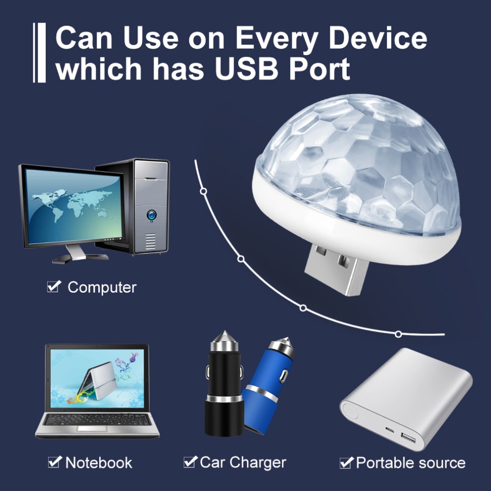 New USB LED Laptop Computer  Interior Atmosphere Light