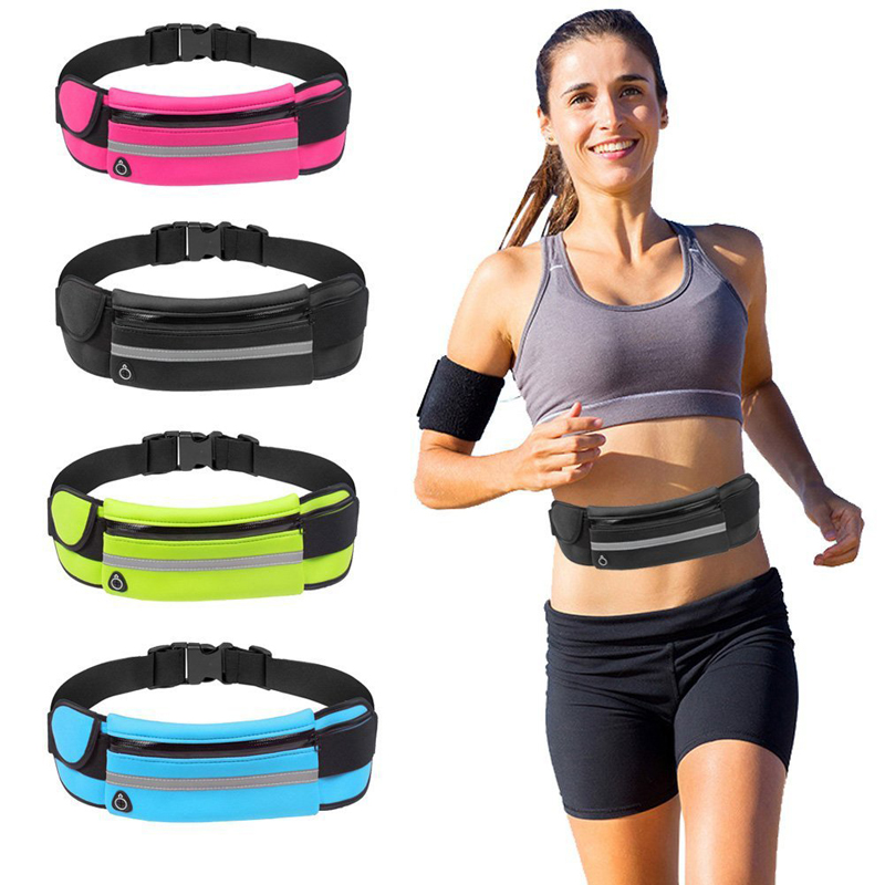 Waterproof Running Waist Bag Canvas Sports Jogging Portable Outdoor Phone Holder Belt Bag