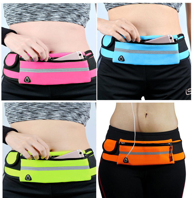Waterproof Running Waist Bag Canvas Sports Jogging Portable Outdoor Phone Holder Belt Bag