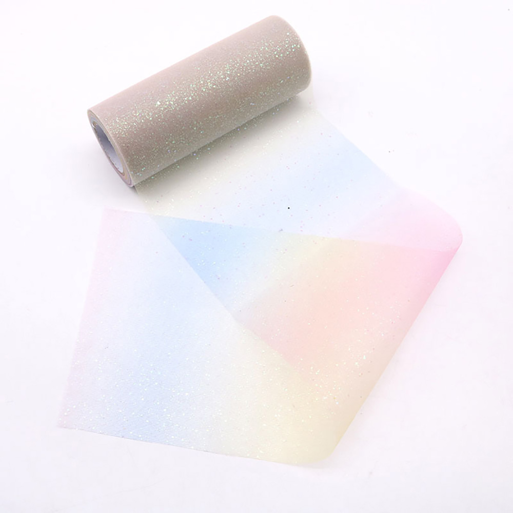 Rainbow Tulle Roll Dot Gradient Flower Ball Tutu Skirt Princess Ragdoll Clothing Birthday Party Wedding Table Handwork DIY Decor