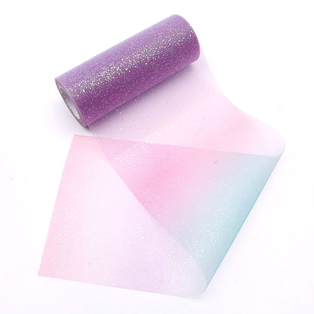Rainbow Tulle Roll Dot Gradient Flower Ball Tutu Skirt Princess Ragdoll Clothing Birthday Party Wedding Table Handwork DIY Decor