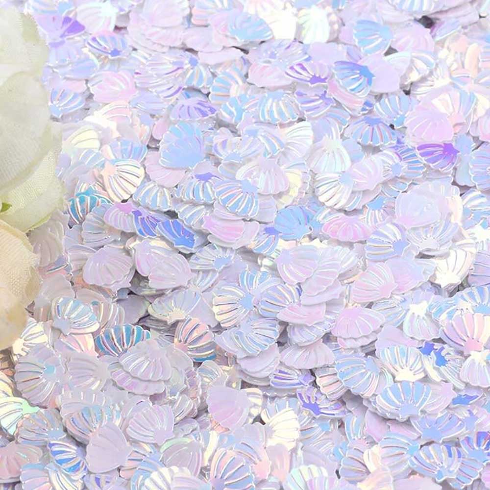 15g/Pack Iridescent Shining Shell Confetti Glitter 7MM For Baby Shower Confetti Party Mermaid Party Table Scatter DIY Decor