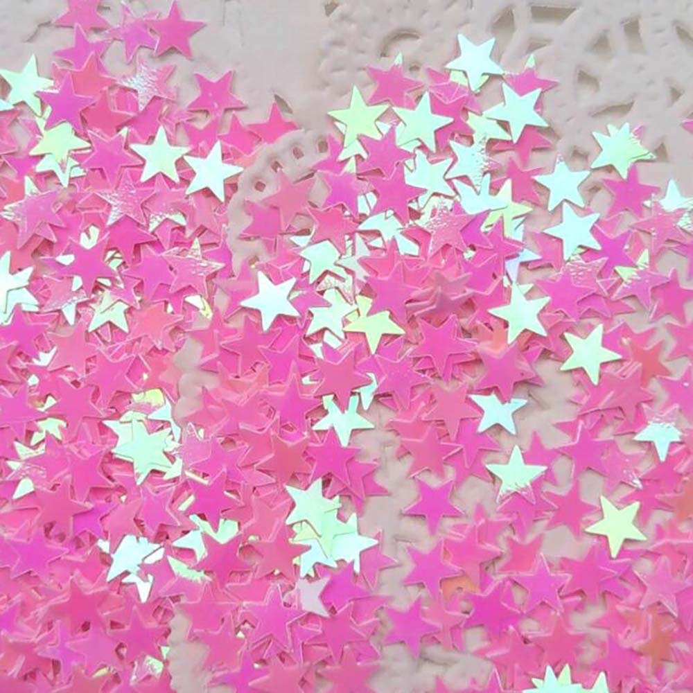 15g/Pack Iridescent Glitter Star Confetti Plastic 6MM Shining Wedding Christmas Birthday Mermaid Party Table Scatter DIY Decor