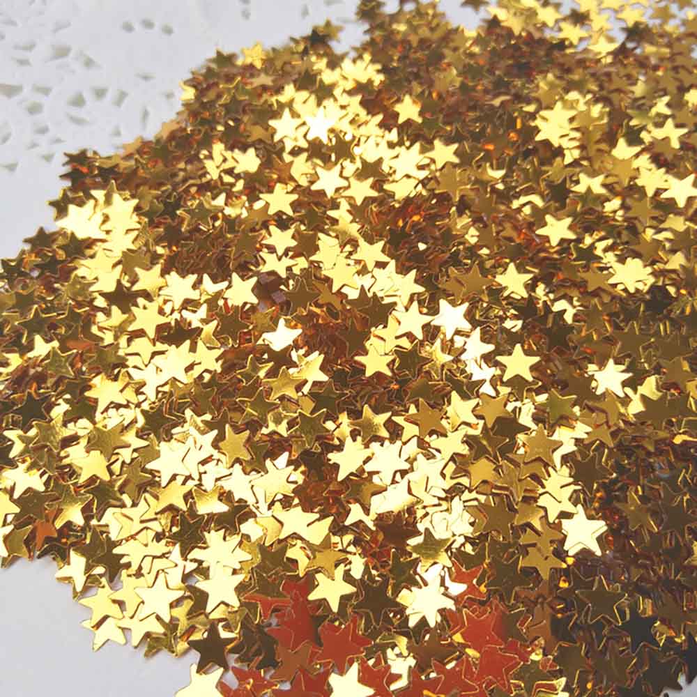 15g/Pack Iridescent Glitter Star Confetti Plastic 6MM Shining Wedding Christmas Birthday Mermaid Party Table Scatter DIY Decor