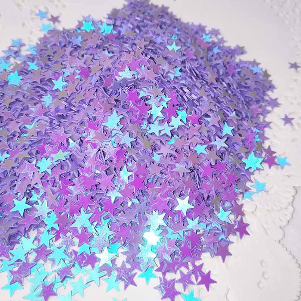 15g/Pack Iridescent Glitter Star Confetti Plastic 6MM Shining Wedding Christmas Birthday Mermaid Party Table Scatter DIY Decor