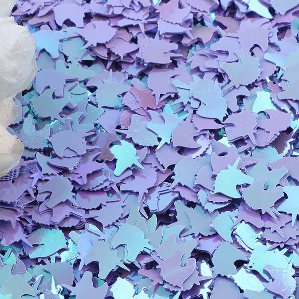 15g/Pack Iridescent Unicorn Confetti 10MM Colorful Sequin Wedding Birthday Mermaid Party Table Scatter Jewelry Accessories Decor
