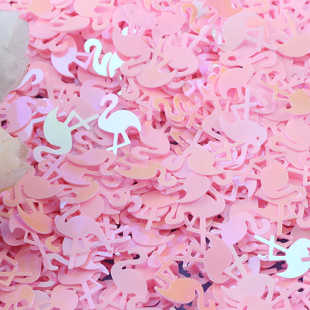 15g/Pack Flamingo Confetti 15MM Shining Sequins For Baby Shower Birthday Party Bag Accessories Handwork DIY Table Scatter Decor
