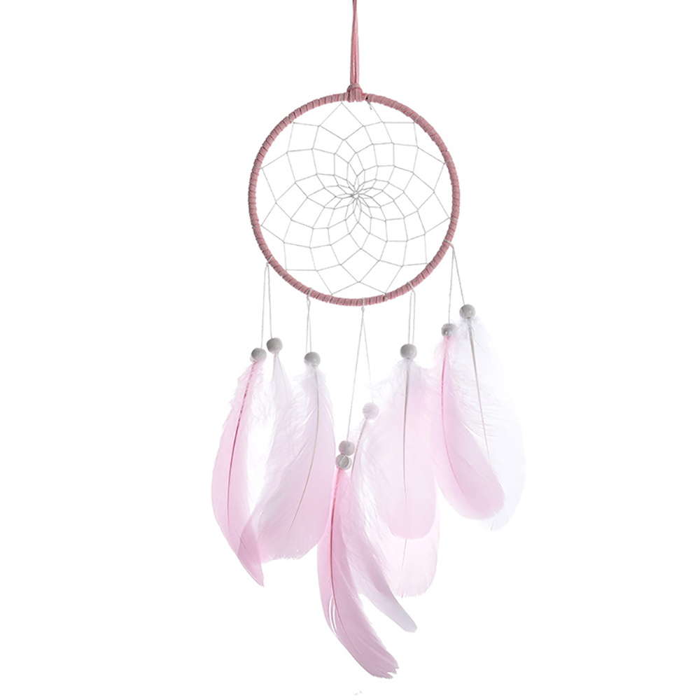 Dreamcatcher Colorful Feather Iron Ring Beads Handmade For Birthday Graduation Gift Wedding Party Room Sleep Dreams Wall