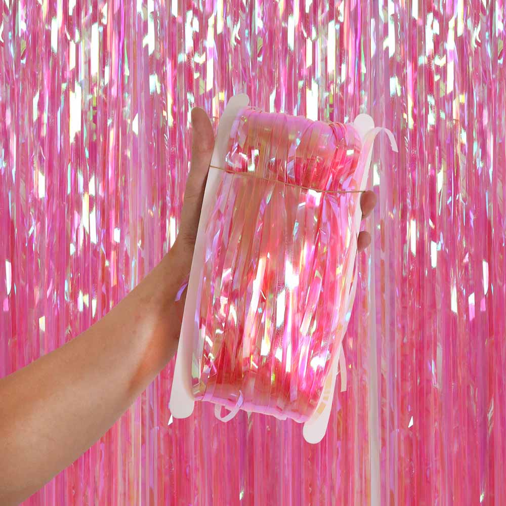 Iridescent Candy Rain Curtain Colorful Transparent Shining For Children's Birthday Wedding Photo Background Wall Party Curtain