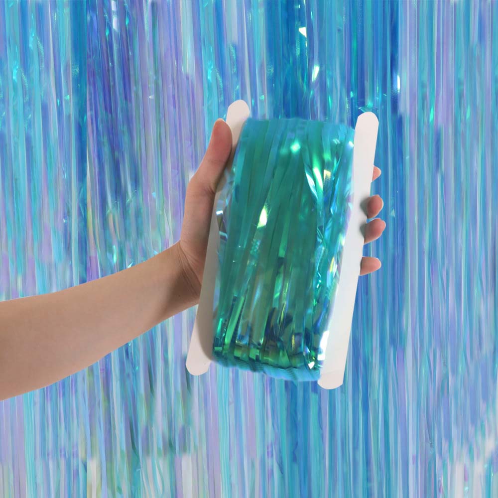 Iridescent Candy Rain Curtain Colorful Transparent Shining For Children's Birthday Wedding Photo Background Wall Party Curtain
