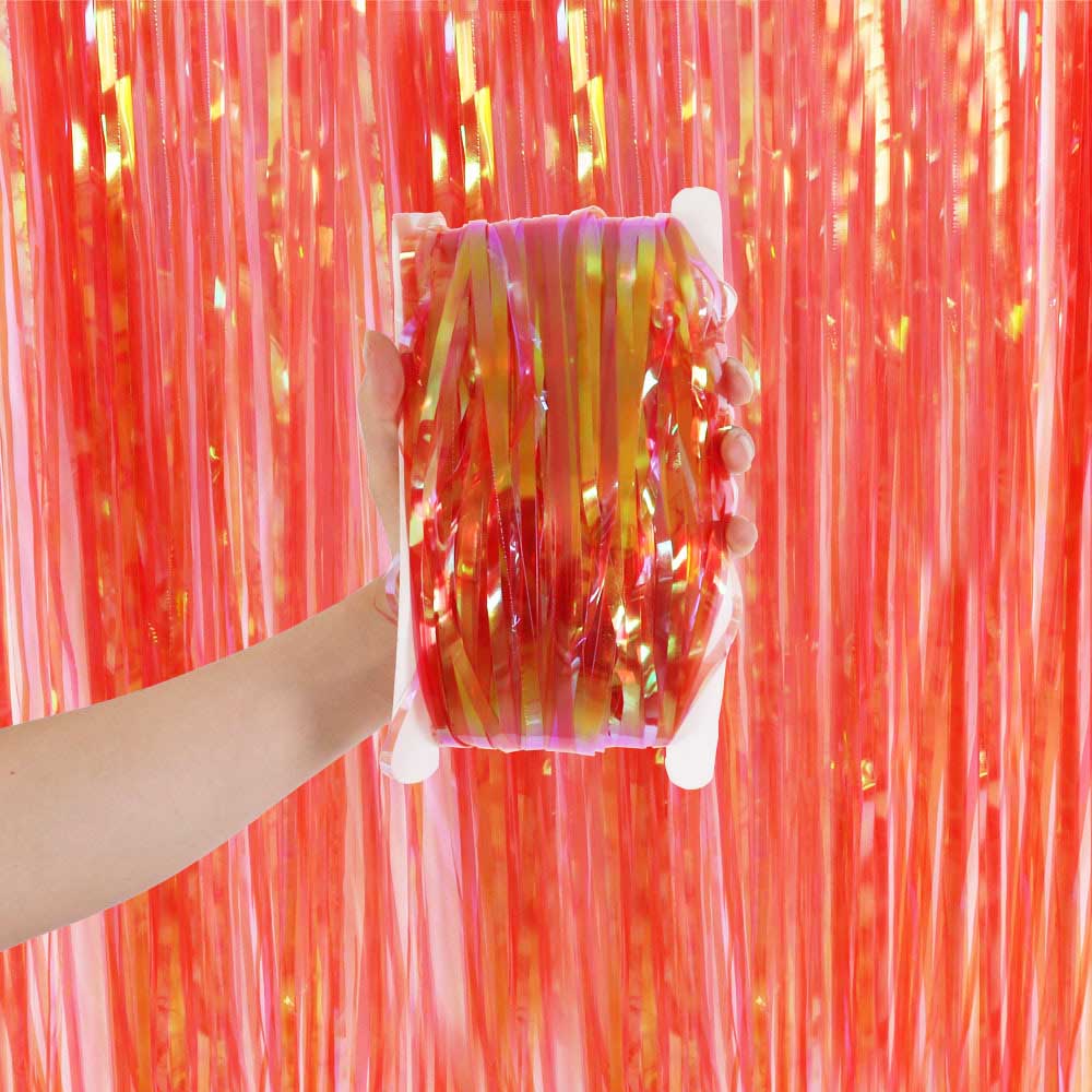 Iridescent Candy Rain Curtain Colorful Transparent Shining For Children's Birthday Wedding Photo Background Wall Party Curtain