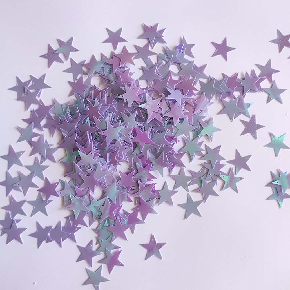 15g/Pack Iridescent Star Sequin Perforated Laser Sequin For Clothing Earrings Pendant DIY Handmade Jewelry Accessories Decor