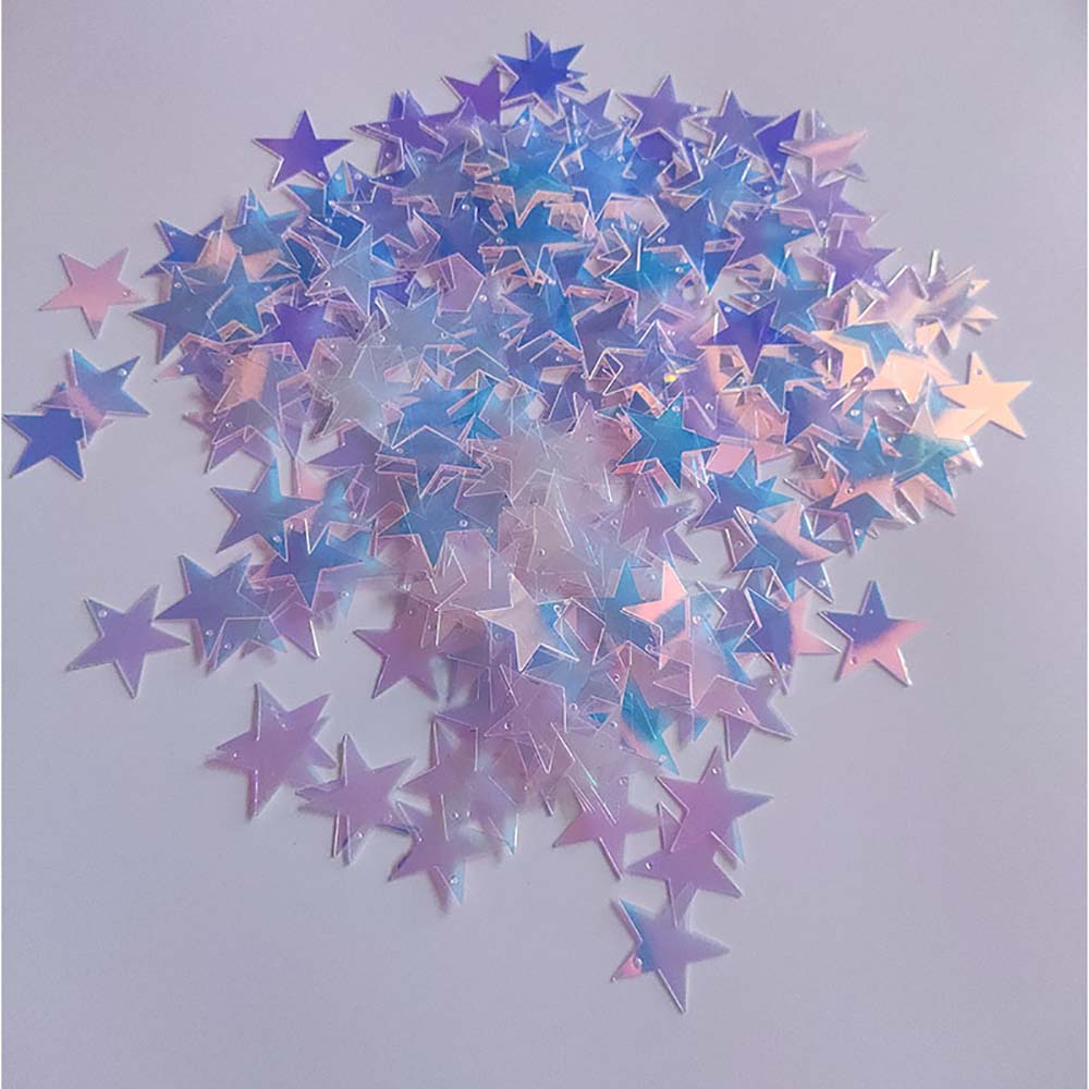 15g/Pack Iridescent Star Sequin Perforated Laser Sequin For Clothing Earrings Pendant DIY Handmade Jewelry Accessories Decor