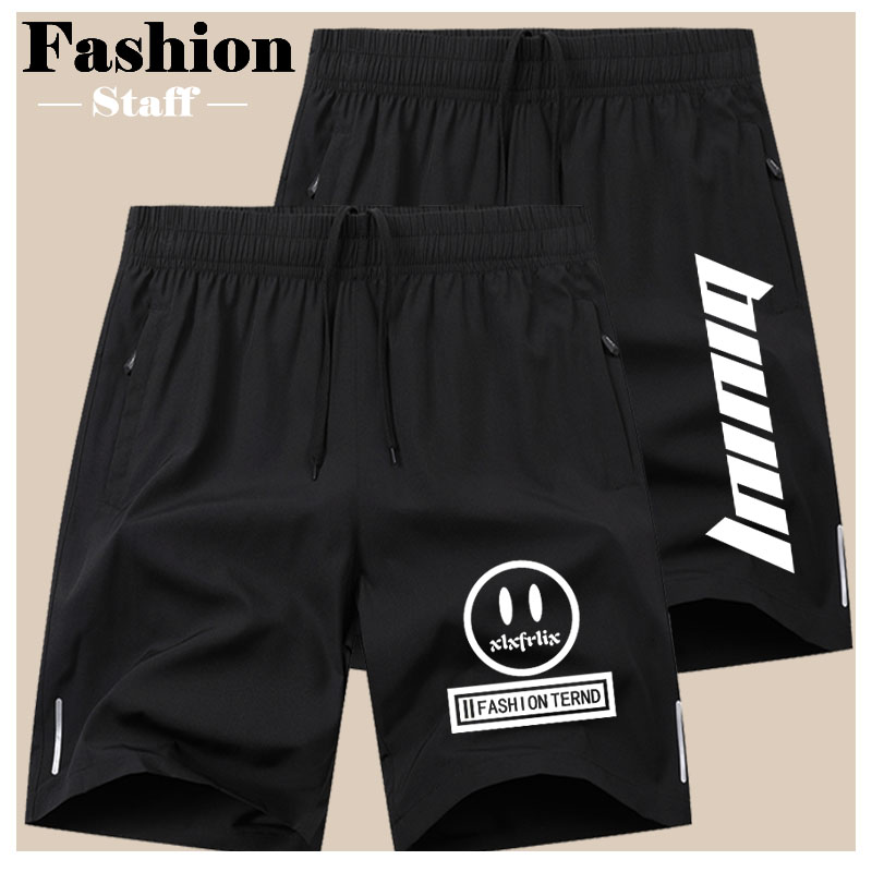 (2 pieces)Men's summer casual fashion loose shorts