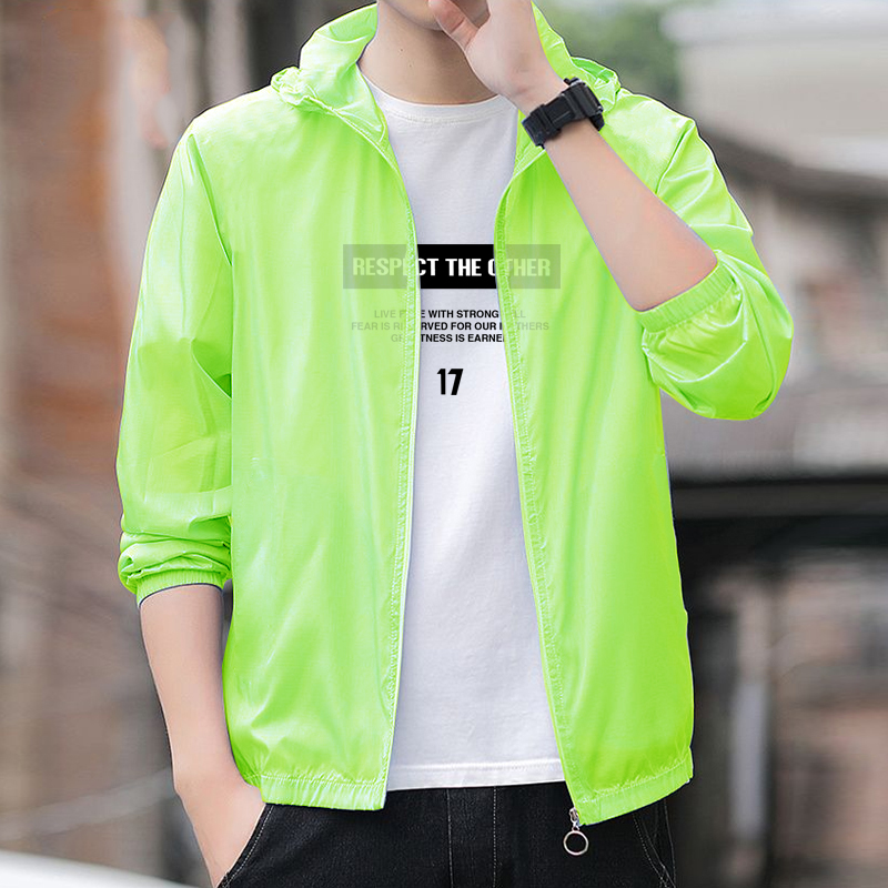 2-piece men's short sleeved T-shirt+hooded jacket