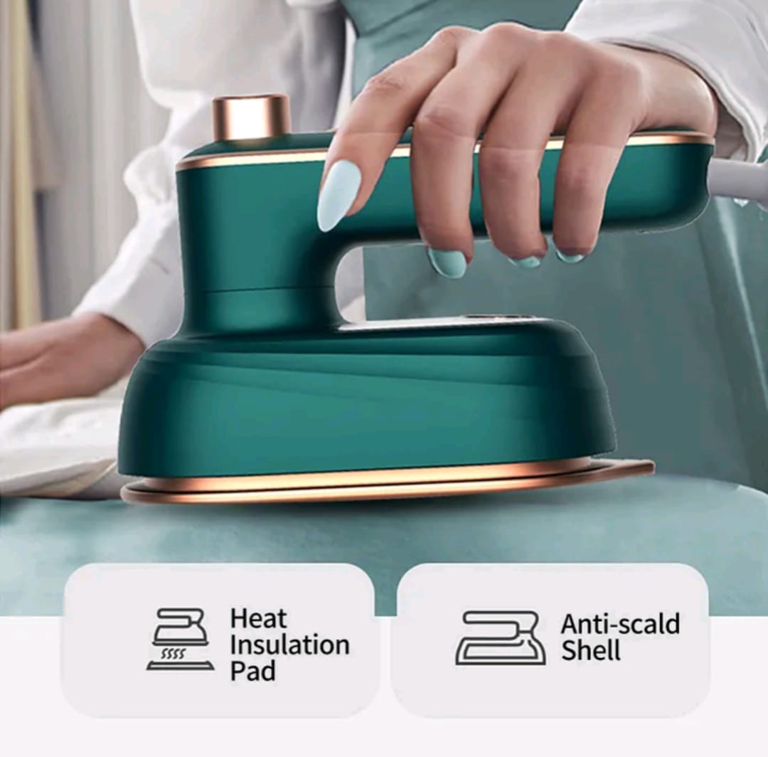 Steam Iron Portable Handheld Wet And Dry Double Hot Fabric Garment Steamer Iron box Hanging Ironing Wrinkles Iron Boxes Lightweight Steamer Iron Box With Nonstick Soleplate Cleaner Sanitiser