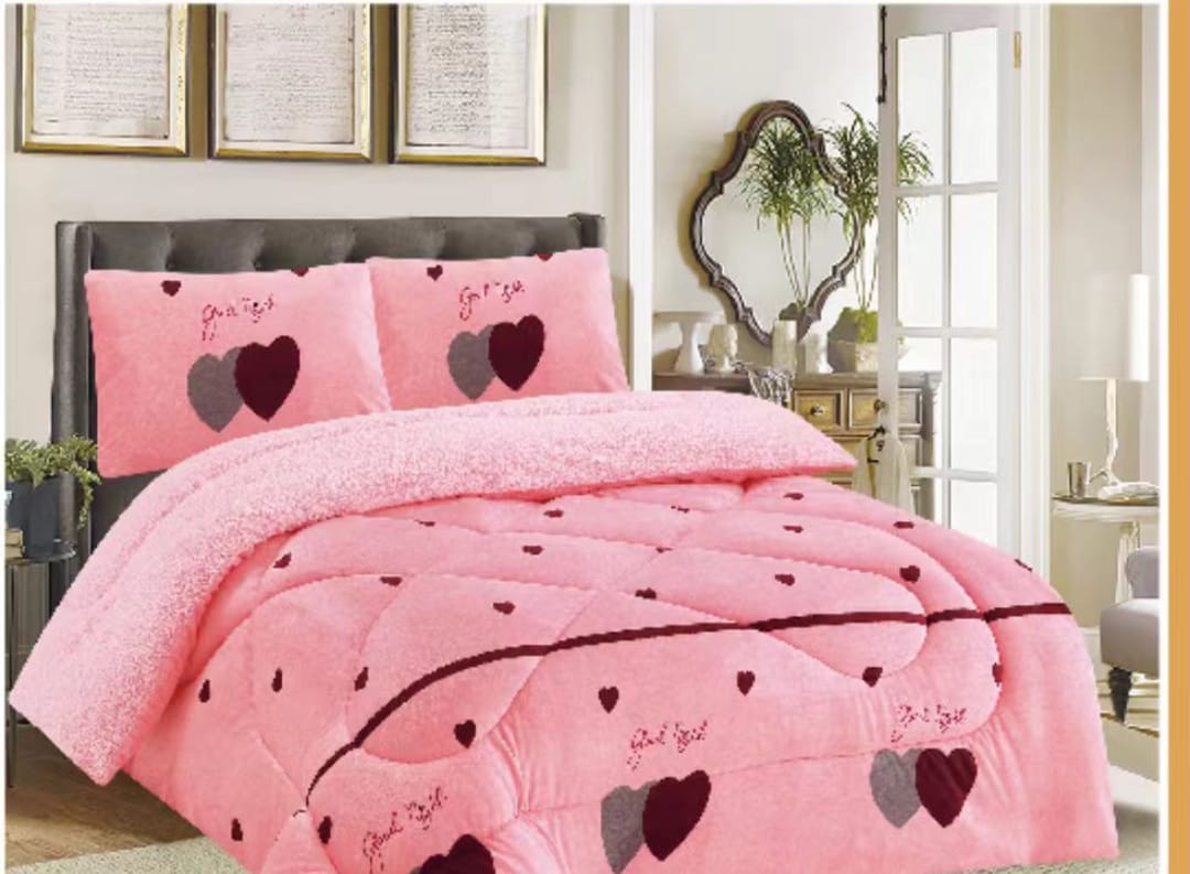 Luxurious Pink Warm Woolen Duvet(1pc)