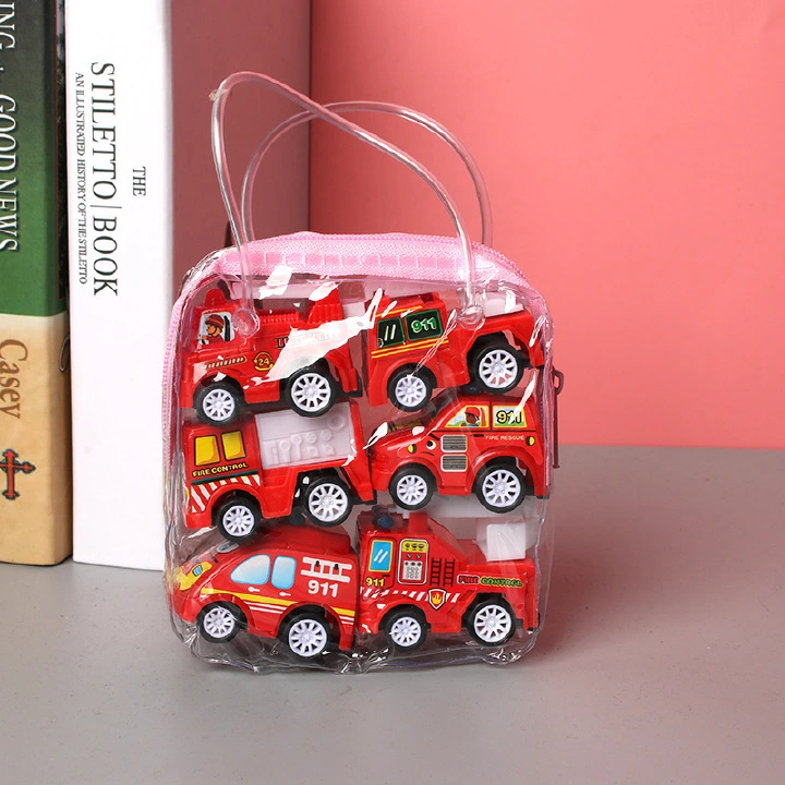 Car Set Children's Construction Car Model 1 Pack Of 6 Fire Engine Toys Gift