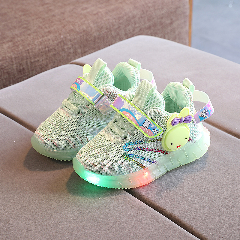 Children's Wear Resistant Non-Slip Breathable Fashion Lightweight Flying Woven Running Shoes