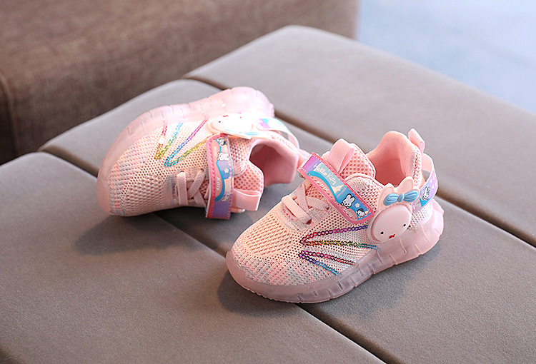 Children's Wear Resistant Non-Slip Breathable Fashion Lightweight Flying Woven Running Shoes