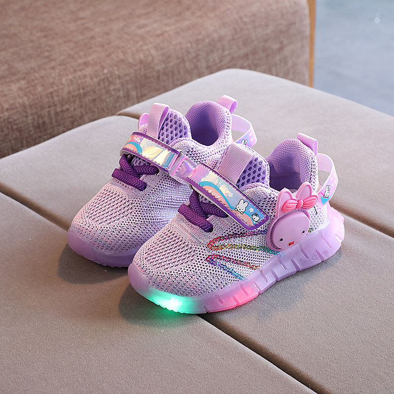 Children's Wear Resistant Non-Slip Breathable Fashion Lightweight Flying Woven Running Shoes