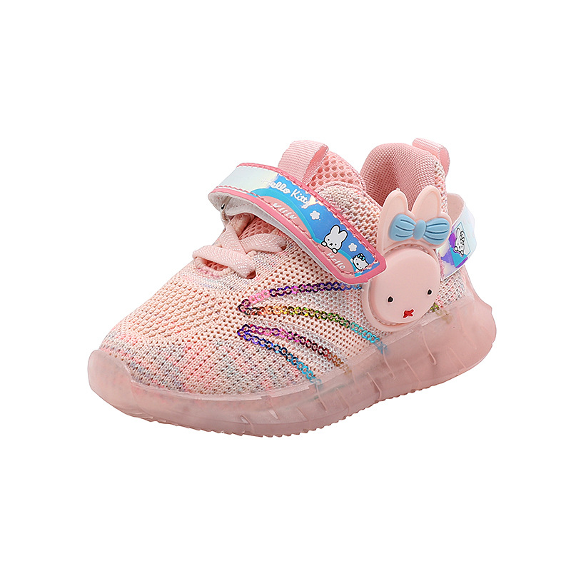 Children's Wear Resistant Non-Slip Breathable Fashion Lightweight Flying Woven Running Shoes