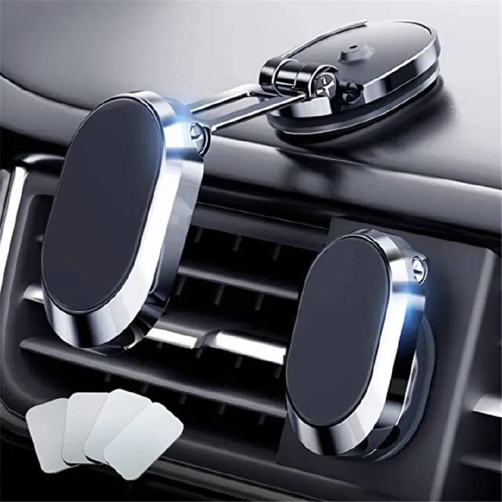 Automotive Electronic Accessories Center Console Folding Rotating Metal Car Mobile Phone Magnetic Navigation Bracket High Adhesive 3m Glue