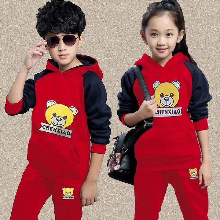 Hoodie + Pants Simple Personality Children's Clothing Set For Children