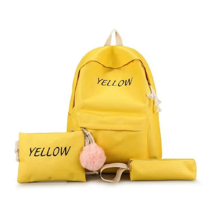 Fashion Three-Piece Simple High School Students Large Capacity Travel Backpack