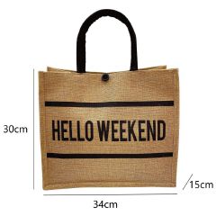 handbags Tote Bags Women'S Hemp Bag Geometric Retro Simple Shopping Bag Storage Large Capacity Hand Bill Shoulder Bag