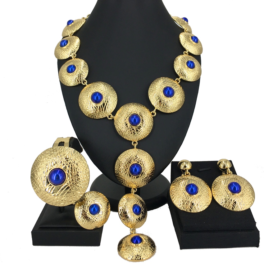 Best Price For Fashion European And American Jewelry Pendant Earrings Bracelet Set Fashion Bride