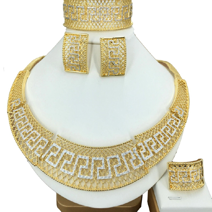 Jewelry Set Ring Earrings Bracelet Necklace 5 Pieces/Set Women's Wedding Jewelry Set Gifts Women Jewelry Gifts Italian High end Original Design Exaggerated Party Series Jewelry Set Christmas Gift Girl